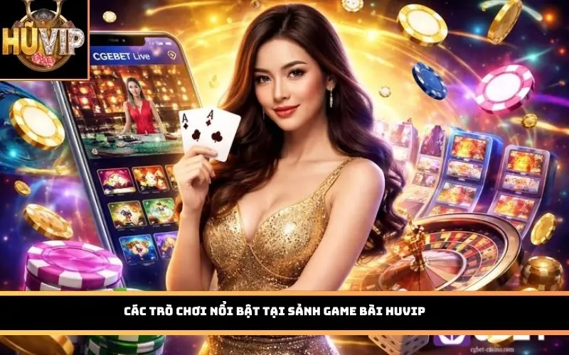 Các trò chơi nổi bật tại sảnh Game Bài HUVIP